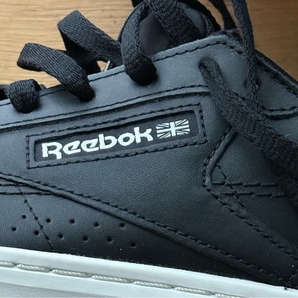 REEBOk Women’s Club C Double Geo Black Leather Platform Sneakers Shoes Sz 9 NEW - Picture 4 of 7